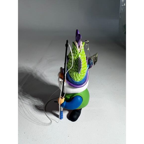 Vintage Christmas Ornaments Hallmark 2004 Fisherman Santa Claus Fun Fish on Head - Picture 2 of 9